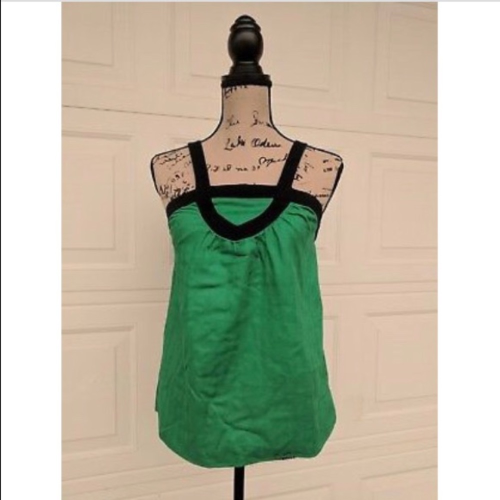 Banana Republic Green and Navy top
